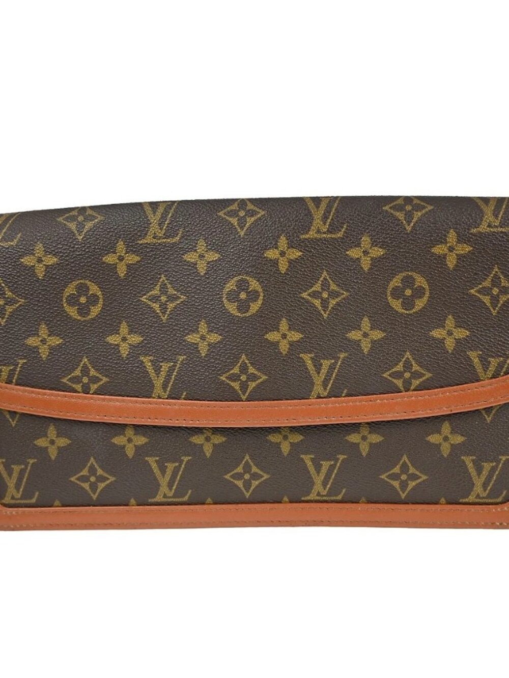 2 LOUIS VUITTON POCHETTE DAM GM CLUTCH HANDBAG - Picture 1 of 15